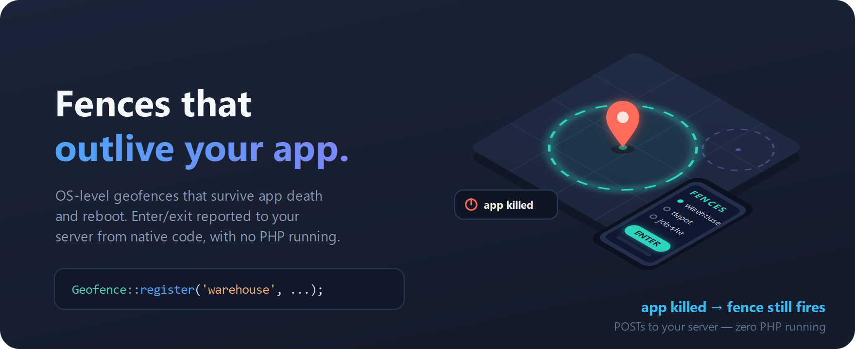Geofence — Fences that outlive your app.